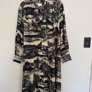 H&M like Dior style Black and Cream Women's Dress